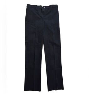 Katayone Adeli Elegant Black Pinstripe Women’s Dress Pants